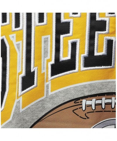 Men's Heathered Gray Pittsburgh Steelers Big and Tall Allover Print Pullover Sweatshirt $49.40 Sweatshirt