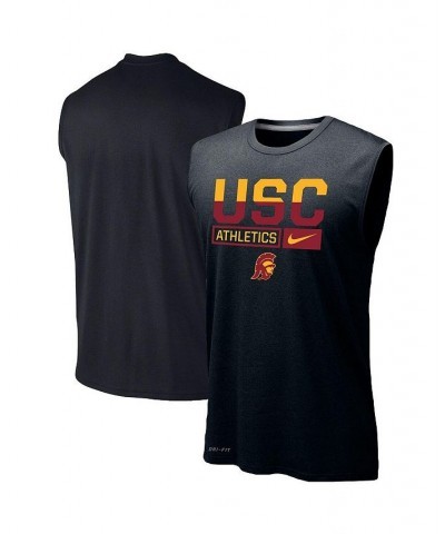 Men's Black USC Trojans Wordmark Drop Legend Performance Tank Top $27.49 T-Shirts