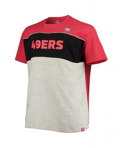 Men's Branded Scarlet, Heathered Gray San Francisco 49ers Big and Tall Color Block T-shirt $28.59 T-Shirts