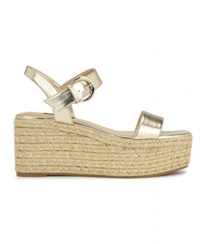 Women's Nillo Espadrille Wedge Dress Sandals Yellow $44.65 Shoes