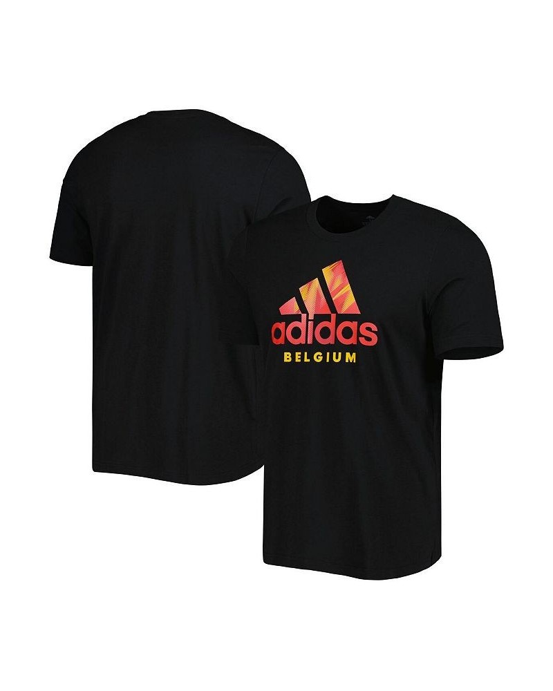 Men's Black Belgium National Team DNA Graphic T-shirt $20.00 T-Shirts