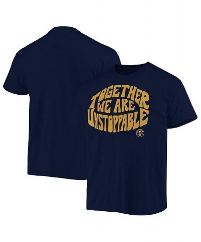 Men's Navy Denver Nuggets Positive Message Enzyme Washed T-shirt $22.78 T-Shirts