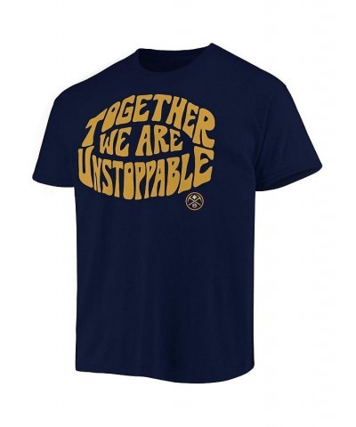 Men's Navy Denver Nuggets Positive Message Enzyme Washed T-shirt $22.78 T-Shirts