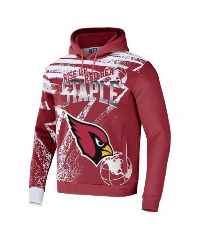 Men's NFL X Staple Cardinal Arizona Cardinals Team Slogan All Over Print Pullover Hoodie $28.70 Sweatshirt