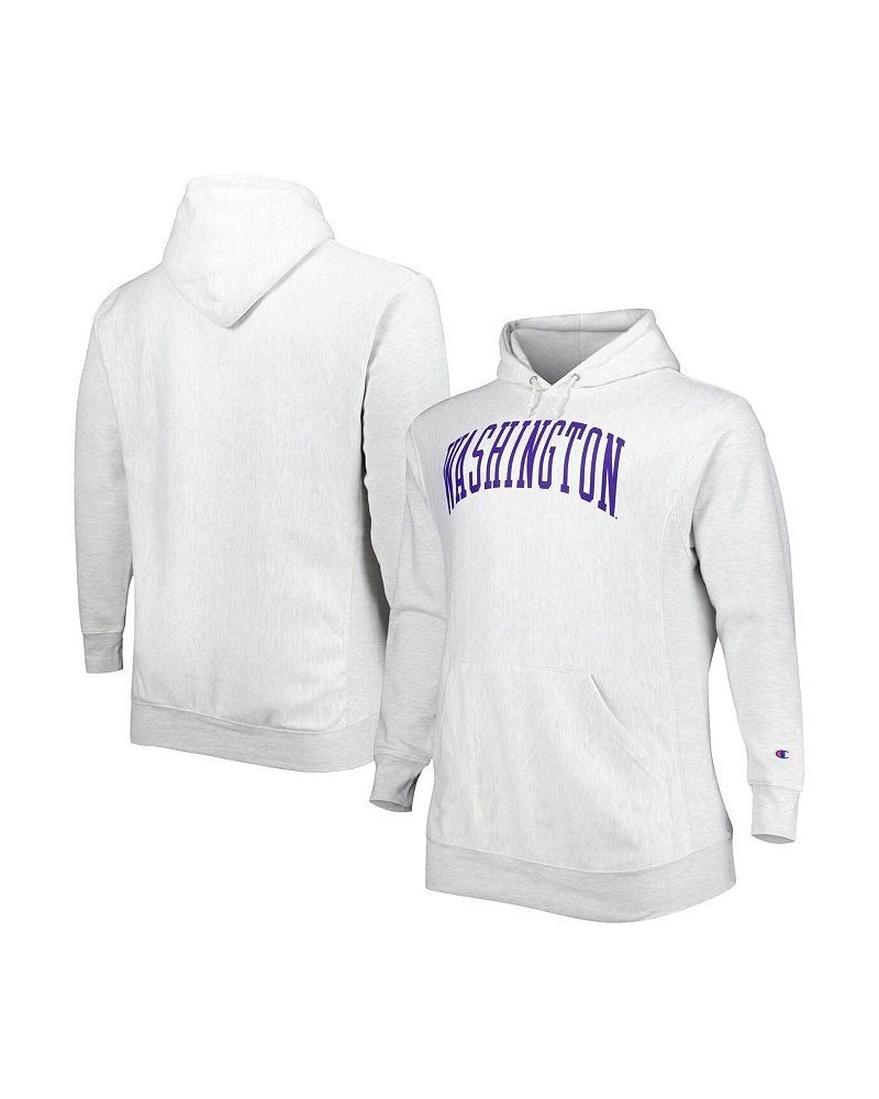 Men's Heather Gray Washington Huskies Big and Tall Pullover Hoodie $45.89 Sweatshirt