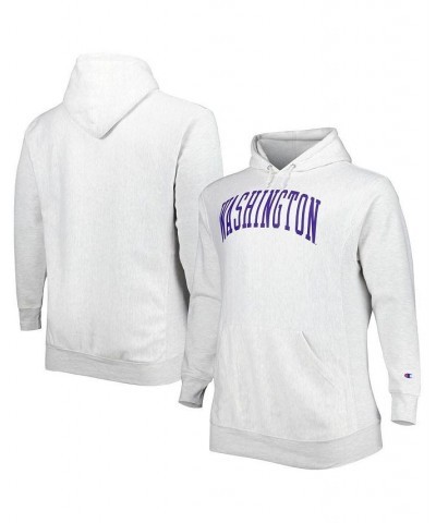 Men's Heather Gray Washington Huskies Big and Tall Pullover Hoodie $45.89 Sweatshirt