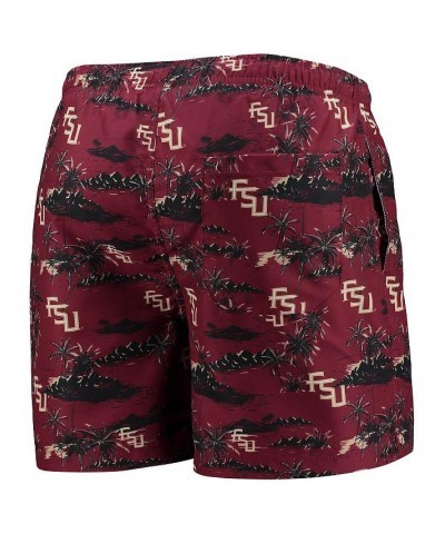 Men's Garnet Florida State Seminoles Island Palm Swim Trunks $22.09 Swimsuits