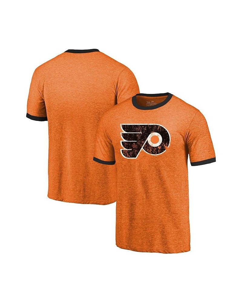 Men's Threads Heathered Orange Philadelphia Flyers Ringer Contrast Tri-Blend T-shirt $23.00 T-Shirts