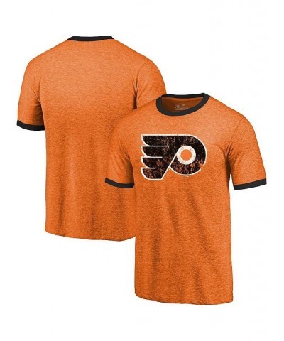 Men's Threads Heathered Orange Philadelphia Flyers Ringer Contrast Tri-Blend T-shirt $23.00 T-Shirts