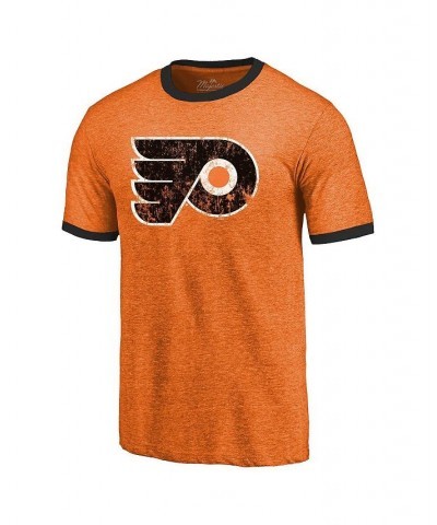 Men's Threads Heathered Orange Philadelphia Flyers Ringer Contrast Tri-Blend T-shirt $23.00 T-Shirts