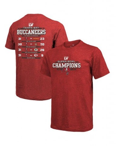 Men's Branded Red Tampa Bay Buccaneers Super Bowl LV Champions Running Back Schedule T-shirt $20.70 T-Shirts