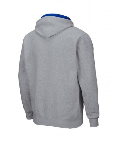 Men's Heathered Gray Pitt Panthers Arch & Logo 3.0 Full-Zip Hoodie $35.99 Sweatshirt