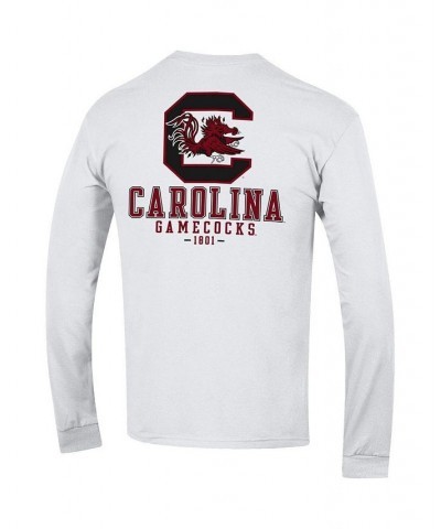 Men's White South Carolina Gamecocks Team Stack 3-Hit Long Sleeve T-shirt $27.99 T-Shirts