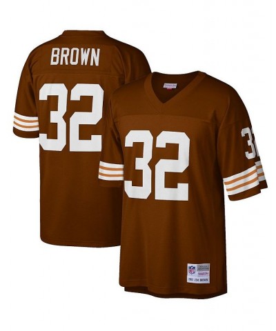 Men's Jim Brown Brown Cleveland Browns Big and Tall 1963 Retired Player Replica Jersey $83.30 Jersey