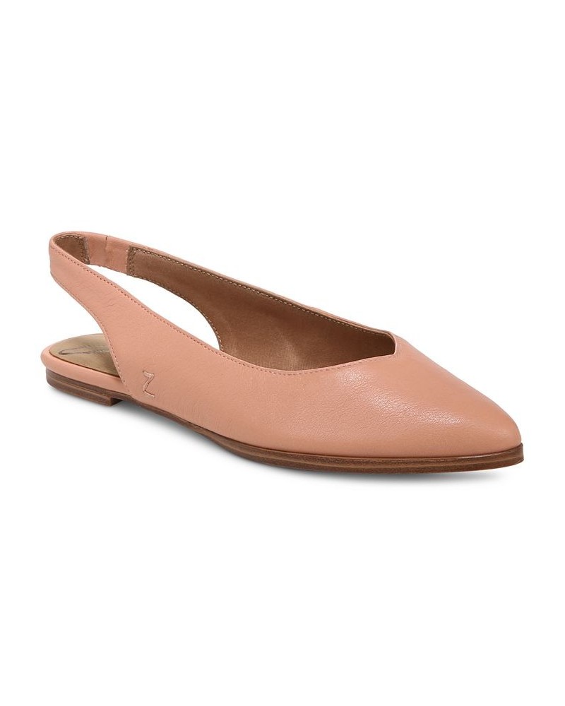 Women's Helene Pointed-Toe Slingback Flats Pink $39.16 Shoes