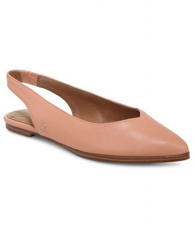 Women's Helene Pointed-Toe Slingback Flats Pink $39.16 Shoes