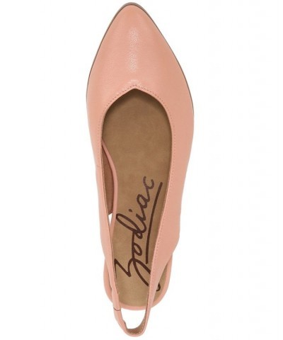 Women's Helene Pointed-Toe Slingback Flats Pink $39.16 Shoes