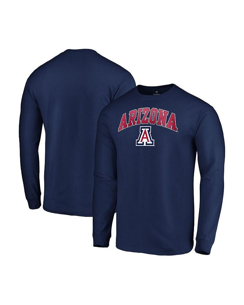 Men's Branded Navy Arizona Wildcats Campus Long Sleeve T-shirt $13.44 T-Shirts