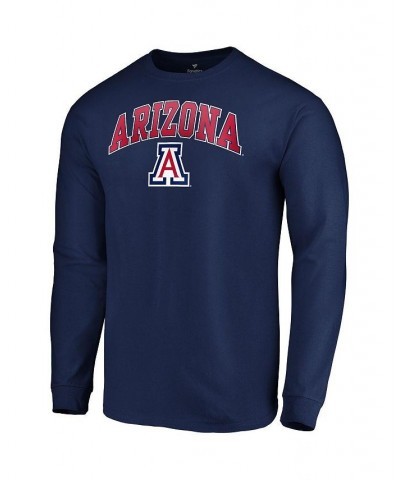 Men's Branded Navy Arizona Wildcats Campus Long Sleeve T-shirt $13.44 T-Shirts