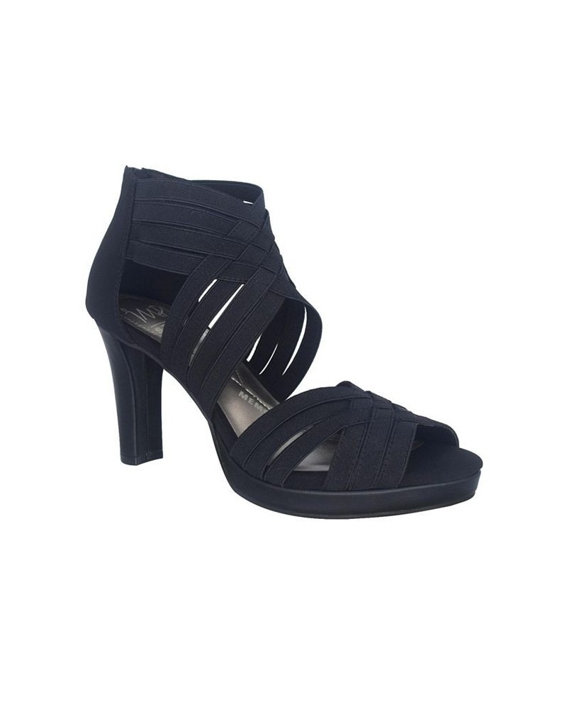 Women's Tauna Memory Foam Platform Dress Sandal Black $47.70 Shoes