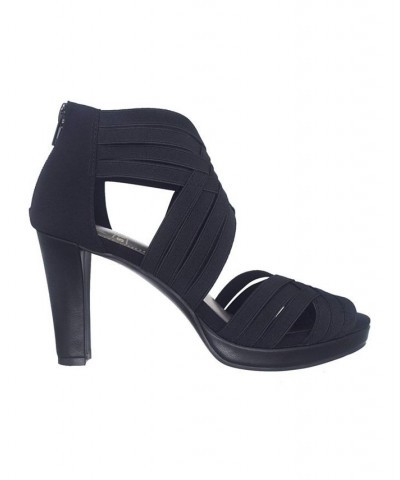 Women's Tauna Memory Foam Platform Dress Sandal Black $47.70 Shoes