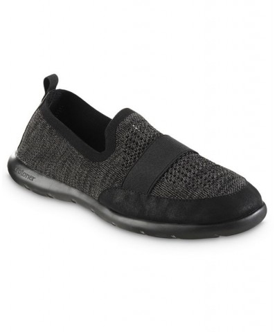 Isotoner Men's Zenz Knit Indoor and Outdoor Slip-On Slipper Black $15.48 Shoes