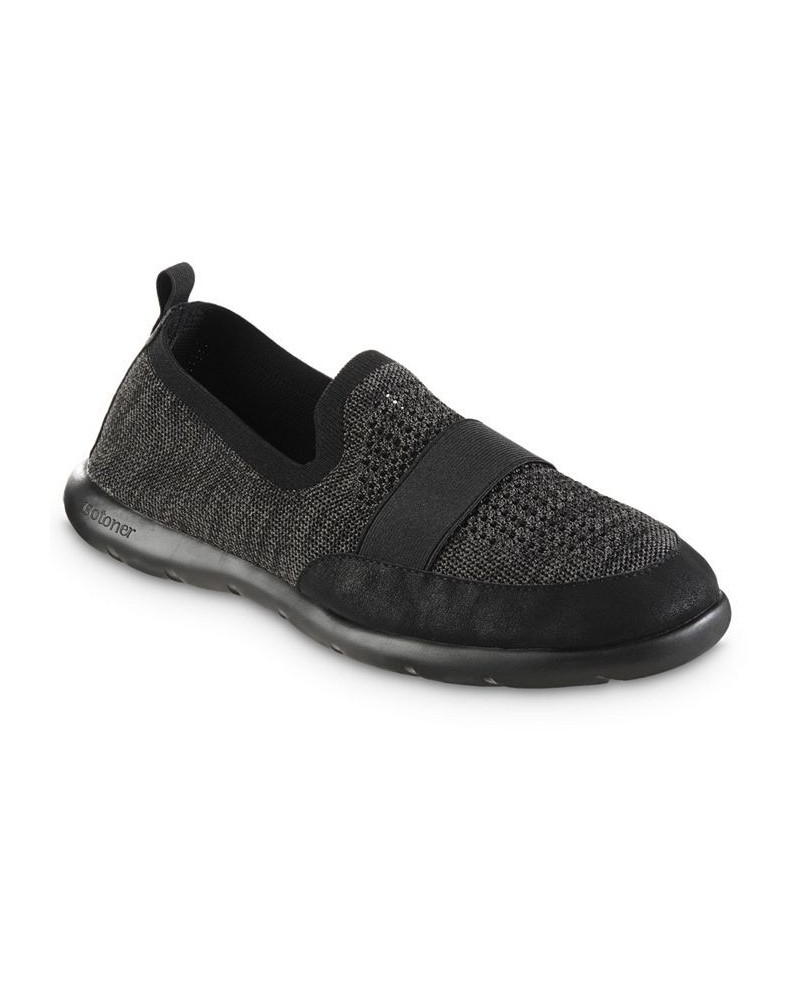 Isotoner Men's Zenz Knit Indoor and Outdoor Slip-On Slipper Black $15.48 Shoes