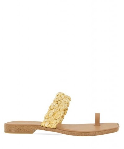 Women's Letti Flat Sandal Natural Raffia, Fabric $43.61 Shoes