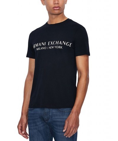 Men's Milano New York Logo Graphic T-Shirt Blue $27.00 T-Shirts