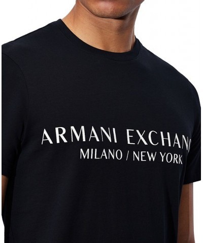 Men's Milano New York Logo Graphic T-Shirt Blue $27.00 T-Shirts