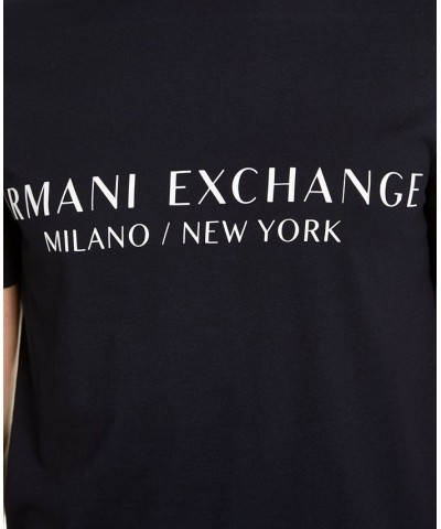 Men's Milano New York Logo Graphic T-Shirt Blue $27.00 T-Shirts