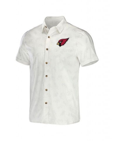 Men's NFL x Darius Rucker Collection by White Arizona Cardinals Woven Button-Up T-shirt $29.25 Shirts