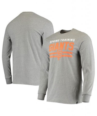 Men's Gray San Francisco Giants Spring Training Team Bar Long Sleeve T-shirt $21.00 T-Shirts