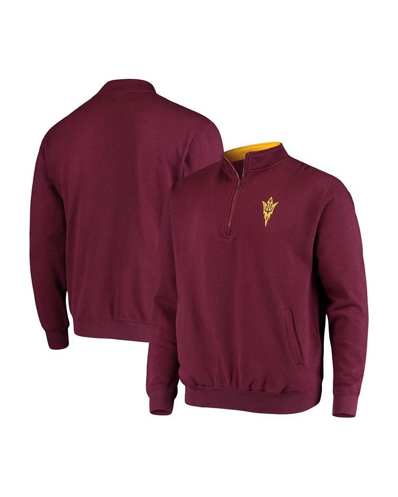 Men's Maroon Arizona State Sun Devils Tortugas Logo Quarter-Zip Jacket $25.37 Sweatshirt