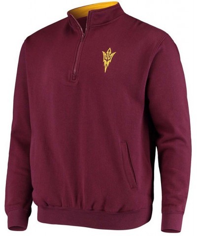 Men's Maroon Arizona State Sun Devils Tortugas Logo Quarter-Zip Jacket $25.37 Sweatshirt