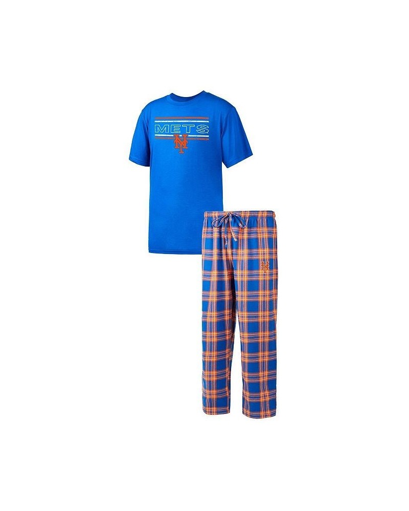 Men's Royal, Orange New York Mets Badge T-shirt and Pants Sleep Set $29.40 Pajama