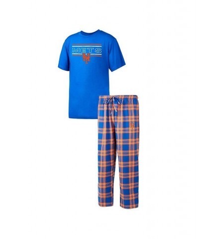 Men's Royal, Orange New York Mets Badge T-shirt and Pants Sleep Set $29.40 Pajama