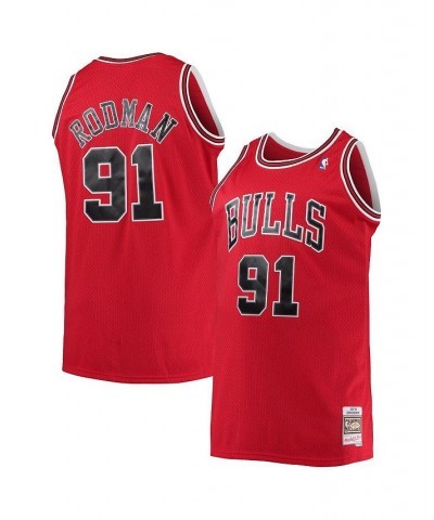 Men's Dennis Rodman Red Chicago Bulls Big and Tall Hardwood Classics Swingman Jersey $52.50 Jersey