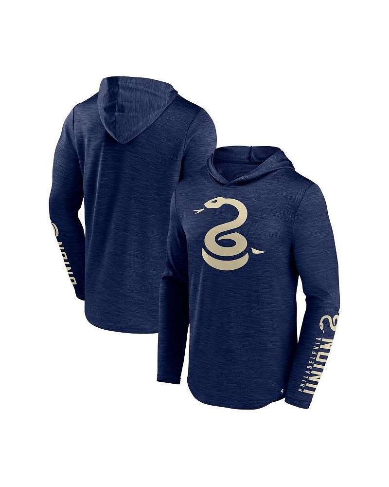 Men's Branded Navy Philadelphia Union First Period Space-Dye Pullover Hoodie $31.85 Sweatshirt