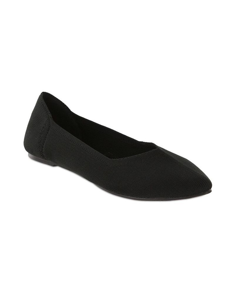 Women's Kerri Pointed Toe Flat Black $33.60 Shoes