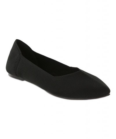 Women's Kerri Pointed Toe Flat Black $33.60 Shoes